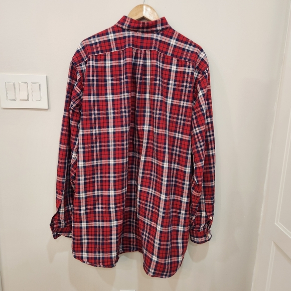 Polo Ralph Lauren Shirt Mens 2XLT Red Plaid Long Sleeve Classic Fit Outdoors - Picture 3 of 9